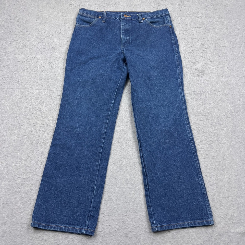 VTG Wrangler Jeans Men 36x30 Blue Cowboy Cut Slim Fit Denim Western Cowboy Ranch